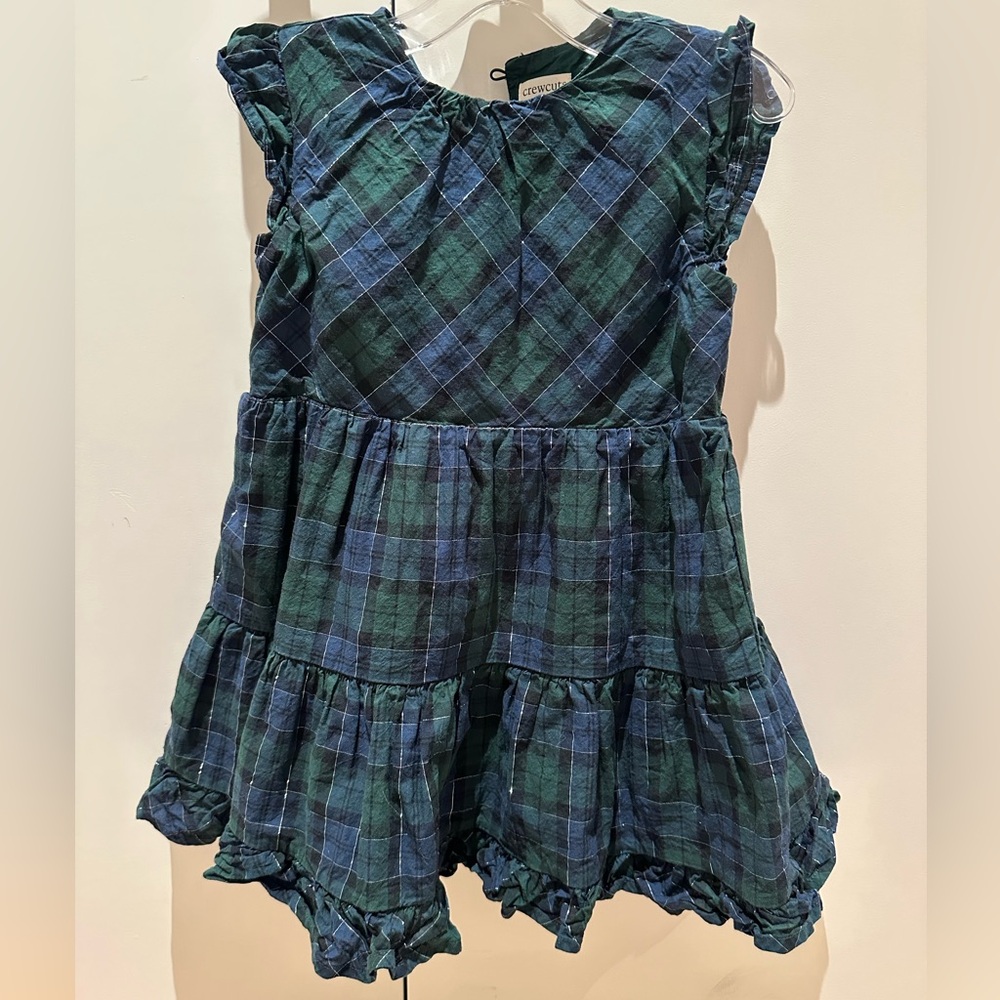 NWOT Crewcuts black watch tartan dress